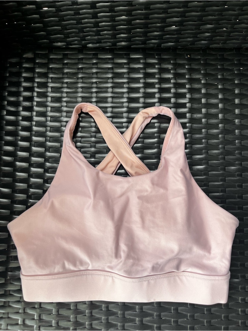 Fabletics Pale Pink Cross-Back Sports Bra - Picture 1 of 4